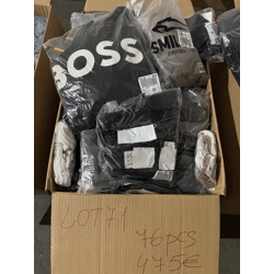 475 € Lot mit 76 Stk. Markenbekleidung Damen & Herren Mix – Kundenretouren A/B/C, Top-Marken wie Nike, Tommy, Boss, Levi’s, Adidas u.a.