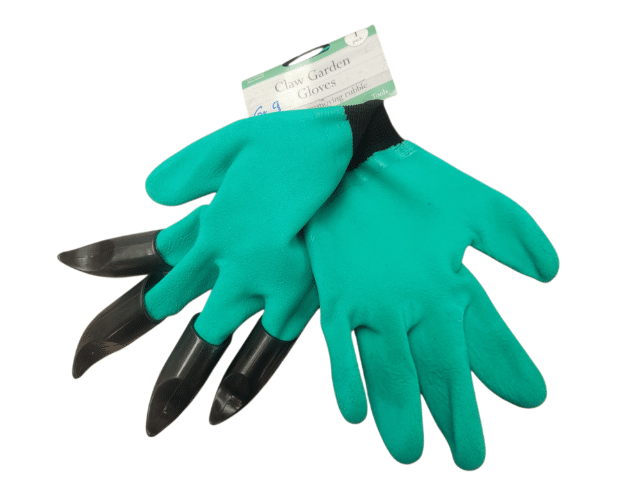 Gartenhandschuhe, rechte Hand mit Klauen/Krallen zum Graben, Gr. 9 +/-