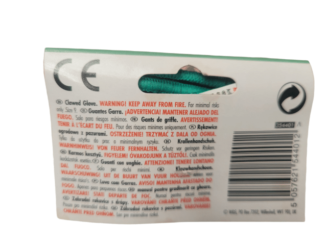 Gartenhandschuhe, rechte Hand mit Klauen/Krallen zum Graben, Gr. 9 +/-