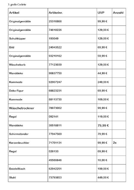 NEU Eingetroffen: Deko, Kleinmöbel und mehr - 3. große Corlette