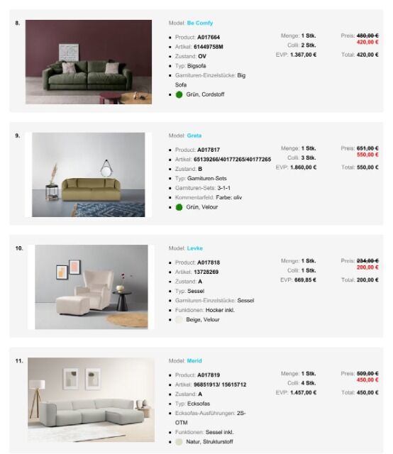 Furniture package offer: Sofas & armchairs at a great price! P13