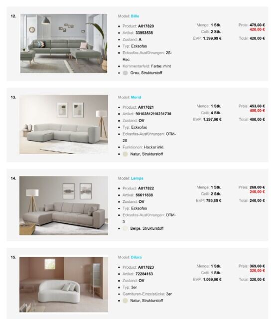 Furniture package offer: Sofas & armchairs at a great price! P13