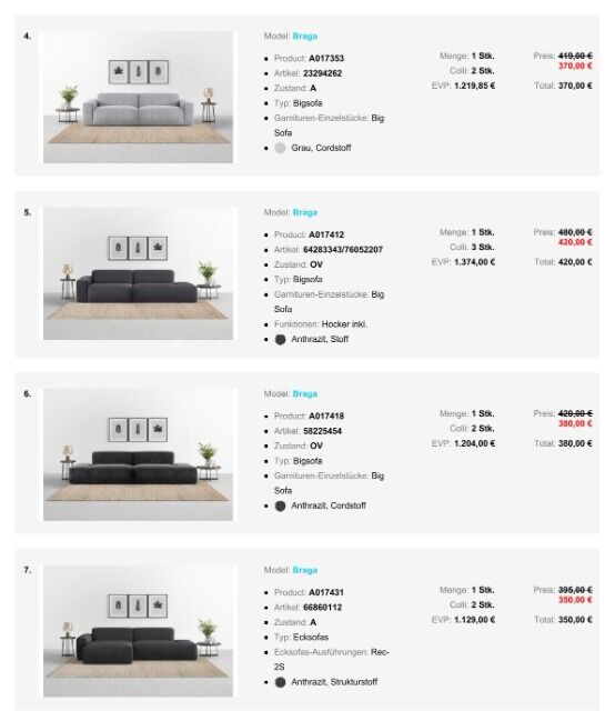 Möbelpaket-Angebot: Sofas & Sessel zum Spitzenpreis! P14