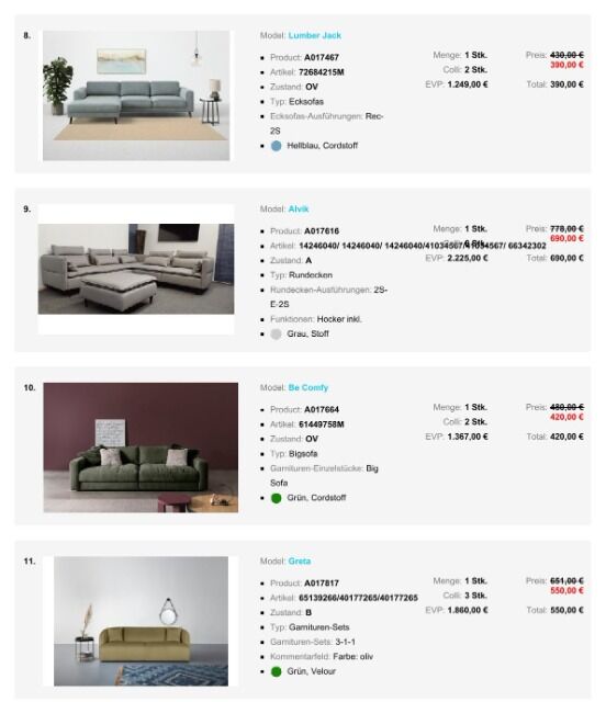 Möbelpaket-Angebot: Sofas & Sessel zum Spitzenpreis! P14