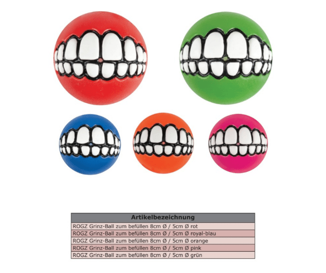 Hundespielzeug Ball, schwimmbar, befüllbar, zum Kauen, 5 Farben, 2 Größen