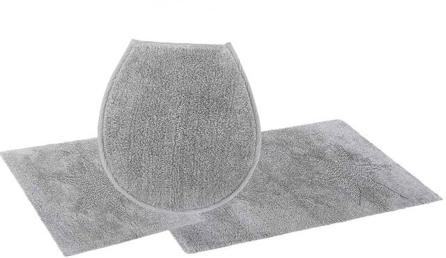 4,50 € Badezimmerteppich-Set 3-teilig Farbe Grau Neuware aus deutschem Katalog ab 20 Sets lagernd schnelle Lieferung europaweit