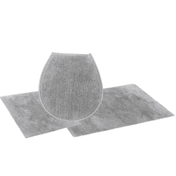 4,50 € Badezimmerteppich-Set 3-teilig Farbe Grau Neuware aus deutschem Katalog ab 20 Sets lagernd schnelle Lieferung europaweit