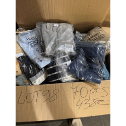 438 € – Markenmix Damen & Herren (70 Teile), Kundenretouren, Topmarken wie Adidas, Levi’s, Tommy Hilfiger, Nike – Stückpreis 6,26 €, sofort 