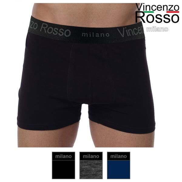 Herren Baumwoll Retro-Boxershort Vincenzo Rosso