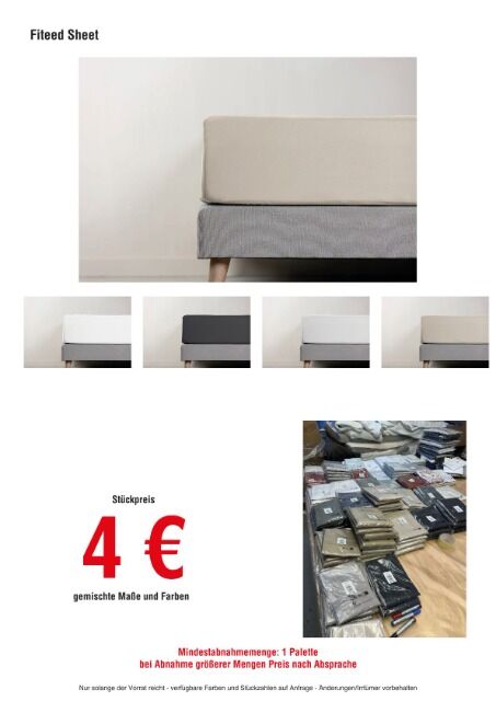 Top-Angebot: Bettwaren-Posten Super Qualität – direkt ab Palette!