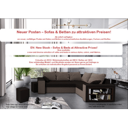 Neuer Posten – Sofas & Betten zu attraktiven Preisen!