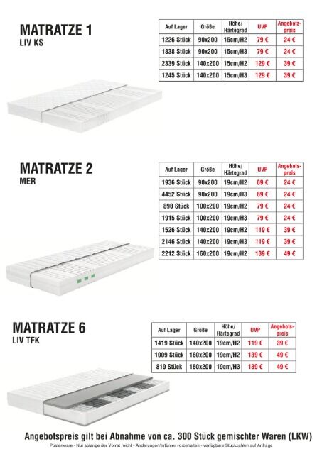 Sommer-Sale – Matratzen & Topper zum absoluten Superpreis!