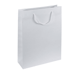 Kraftlux Papier-Geschenktüte - aus ökologischem Papier, ohne Folie, Baumwollgriff, 30 x 10 x 40