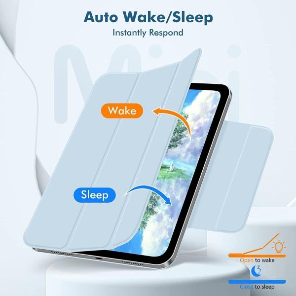 GOOJODOQ Magnetische Hülle kompatibel mit iPad Mini 6 Generation (8.3 Zoll, 2021 Modell)