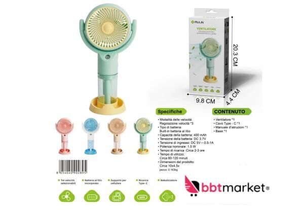 USB Mini Ventilator leise tragbar wiederaufladbar