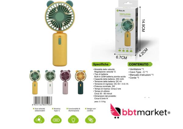 USB Mini Ventilator leise tragbar wiederaufladbar