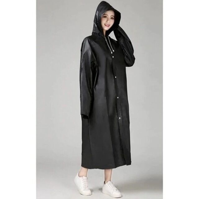 Wasserfester Unisex Regenmantel mit Kapuze – Lange Regenjacke für