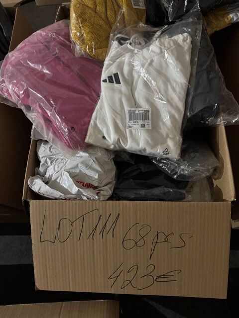 6,22 € pro Stück – Markenmix Damen/Herren, 68 Teile, Retourenware A/B/C, Top-Marken wie Nike, Adidas, Hilfiger, sofort verfügbar
