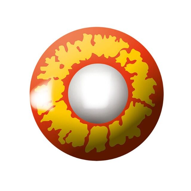 Kontaktlinsen Ork 3 Monate, Halloween Zombie Vampir, Gelb-Rot