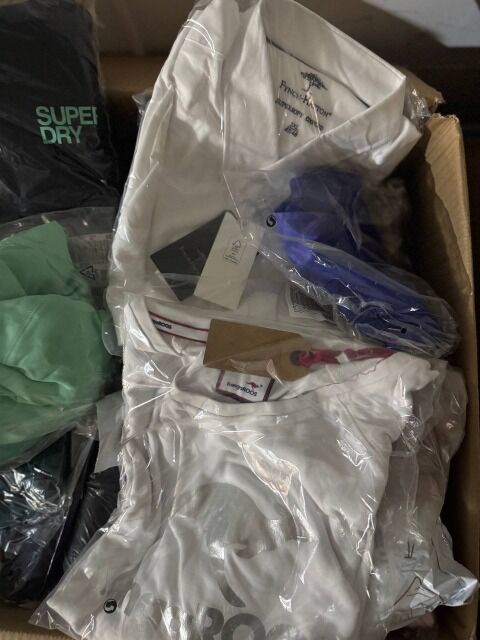 510 € – Markenmix Damen- und Herrenbekleidung, 74 Teile, Kundenretouren, Top-Marken wie Nike, Adidas, Tommy Hilfiger, Levi’s u. v. m.