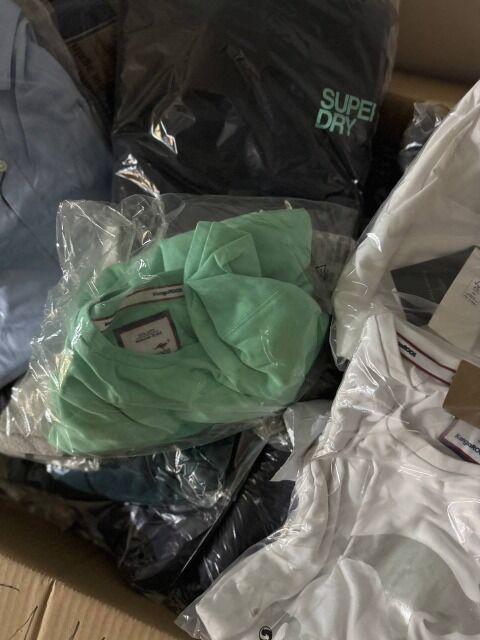 510 € – Markenmix Damen- und Herrenbekleidung, 74 Teile, Kundenretouren, Top-Marken wie Nike, Adidas, Tommy Hilfiger, Levi’s u. v. m.