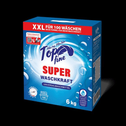 Top Fine Waschpulver Universal 6 KG Packung mit Gewinnspiel und Tic Toc Hype