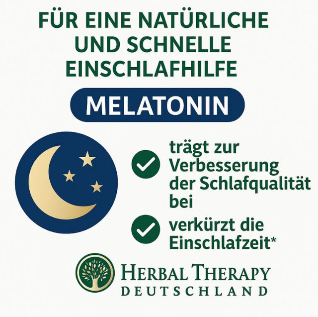 Melatonin - die perfekte Einschlafhilfe - MHD: 03/2027 - Made in EU