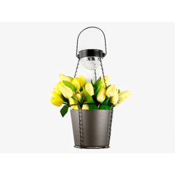 Blumenampel Lampe Solarleuchte mit hängendem Blumenkorb 3,2V 600mAh 14500 Li-FePO 