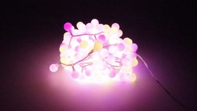 3 farbig Outdoor Lichterkette Sommernachtstraum 200 LEDs - 10m rosa