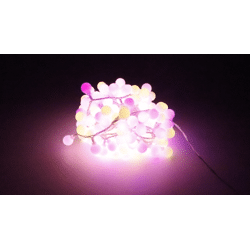 3 farbig Outdoor Lichterkette Sommernachtstraum 200 LEDs - 10m rosa