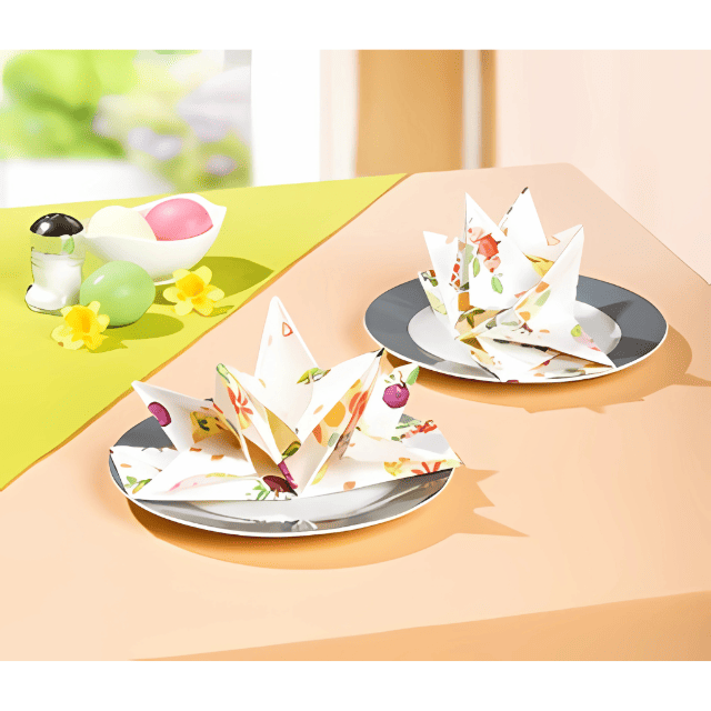 Faltservietten Dekoration Papier-Faltservietten Tischservietten Set Tischdeko Servietten 8er Pack Restposten