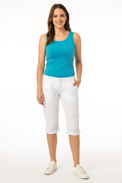 Damen-Caprihose Alpine Pro Hose Activewear Weiß