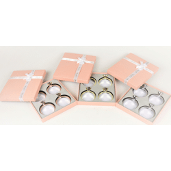 4er Set Serviettenring Diamant mit Box Rosegold