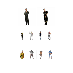 Kostümkleidung Role Play Male A Mix Box – 10 Modelle, Größen M / L / XL – 30 Stück Karton - Fur Fasching / Karnaval / Thema Parties