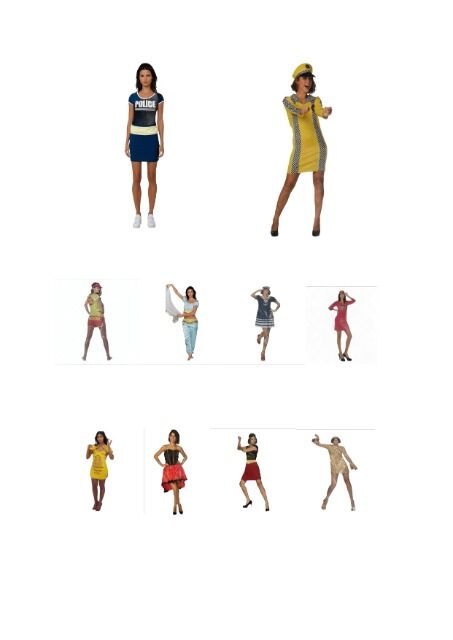 Kostümkleidung Role Play Frauen A Mix Box – 10 Modelle, Größen S / M / L – 30 Stück Karton