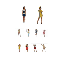 Kostümkleidung Role Play Frauen A Mix Box – 10 Modelle, Größen S / M / L – 30 Stück Karton