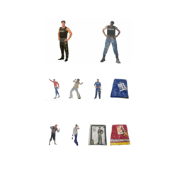 Kostümkleidung Role Play Male B Mix Box – 10 Modelle, Größen M / L / XL – 30 Stück Karton