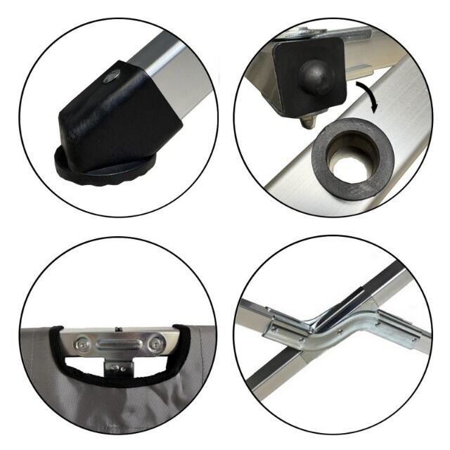 Feldbett Profi XXL | THW-Feldbett 219 x 80 x 49 cm – nachspannbar, robust und belastbar bis 200 kg