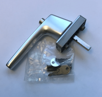 Hoppe Fenstergriff Fensterolive silber abschließbar