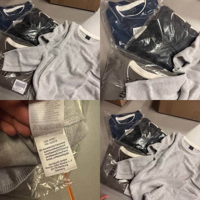 4,50 € Herrenpullover Mix Saisons aus deutschen Katalogen, Größen 38–54, ab 20 Stück, neu verpackt, Lagerbestand, sofort versandbereit