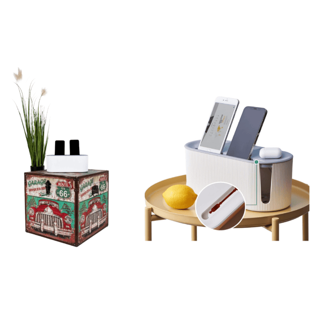 Cable box Cable organizer Box Cable storage box Cable management Cable sorter Storage Cable stash Remaining stock Mix