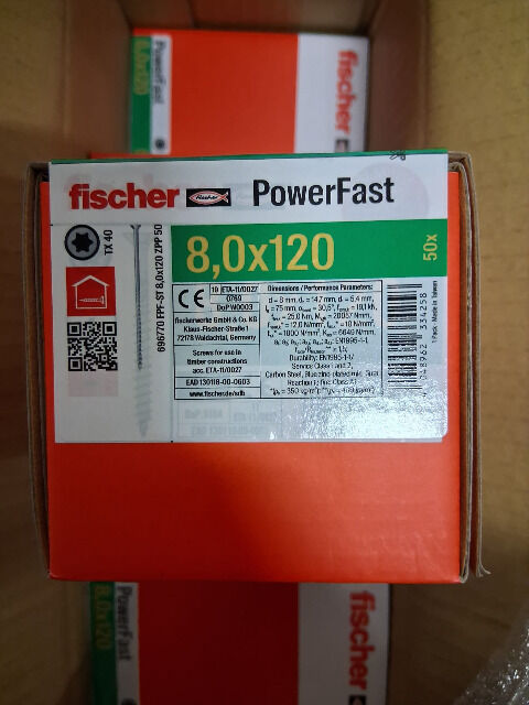 60 Paletten Fischer Schrauben usw. 18.620 kg