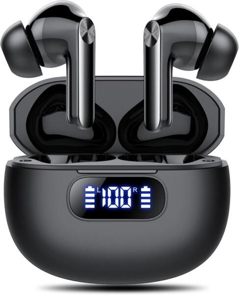 Kabellose Bluetooth 5.3 Kopfhörer – Noise Cancelling, wasserdicht (Überbestand, Neuware)