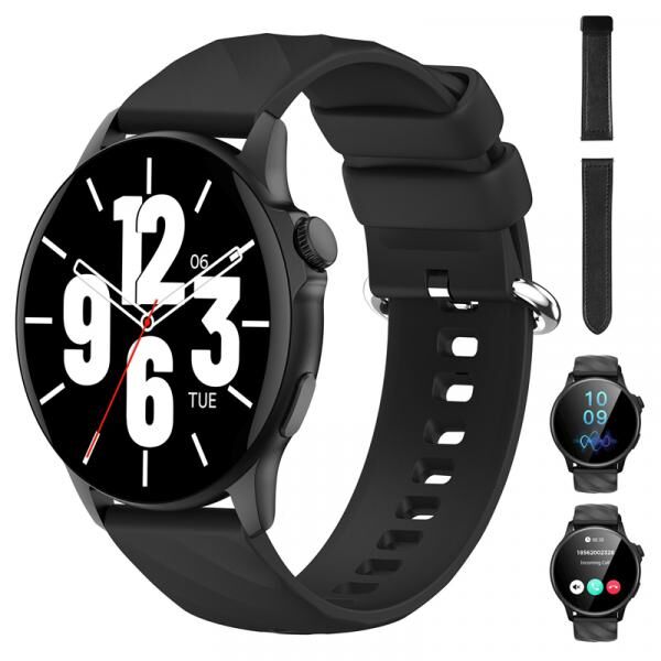 Smartwatch – Schwarz & Weiß (Überbestand, Neuware, Deutschland-Lager)