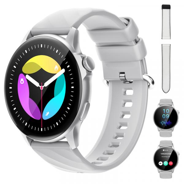 Smartwatch – Schwarz & Weiß (Überbestand, Neuware, Deutschland-Lager)