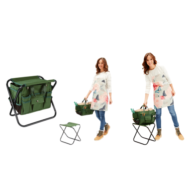 Multifunktionshocker Gartenhocker Klappbar Gartenstuhl Sitzhocker Falthocker Gartensitz Gartenhelfer Campinghocker Restposten