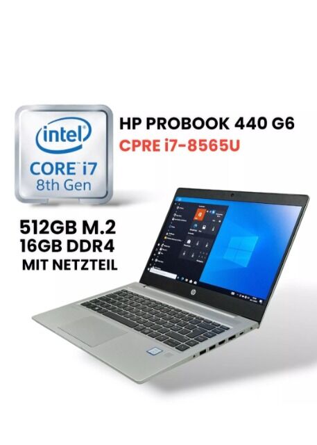HP ProBook 440 G6 Notebook 14 Zoll Core i7-8565U CPU/16GB RAM/512GB SSD#HP5