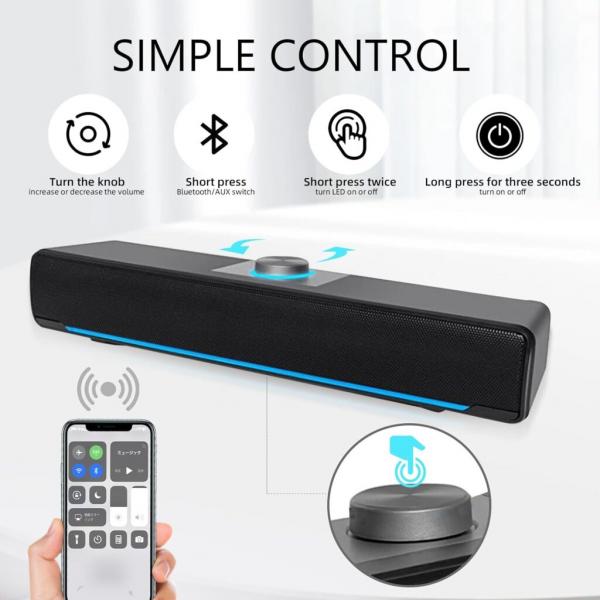 Stereo-Akustiklautsprecher – 3D-Sound, USB & 3,5mm (Überbestand, Neuware, Deutschland-Lager)