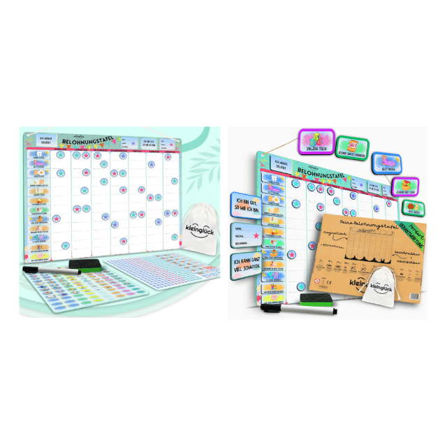 kleinglück Belohnungstafel Planer Magnettafel Montessori Kinder Erziehung Belohnungssystem Aufgabenplaner Lernmaterial Restposten