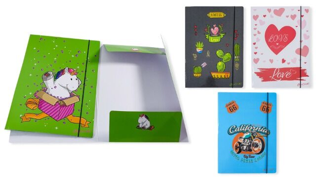 Sammelmappe mit Gummiband A4, FSC Mix 70%